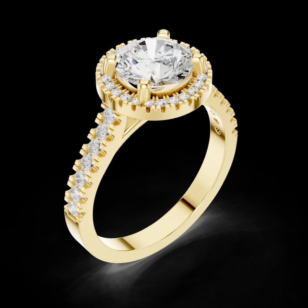 Pine Cone Lab Grown Diamond Channel Solitaire Ring - Image 8 Pine Cone Lab Grown Diamond Channel Solitaire Ring, view 8 of 10