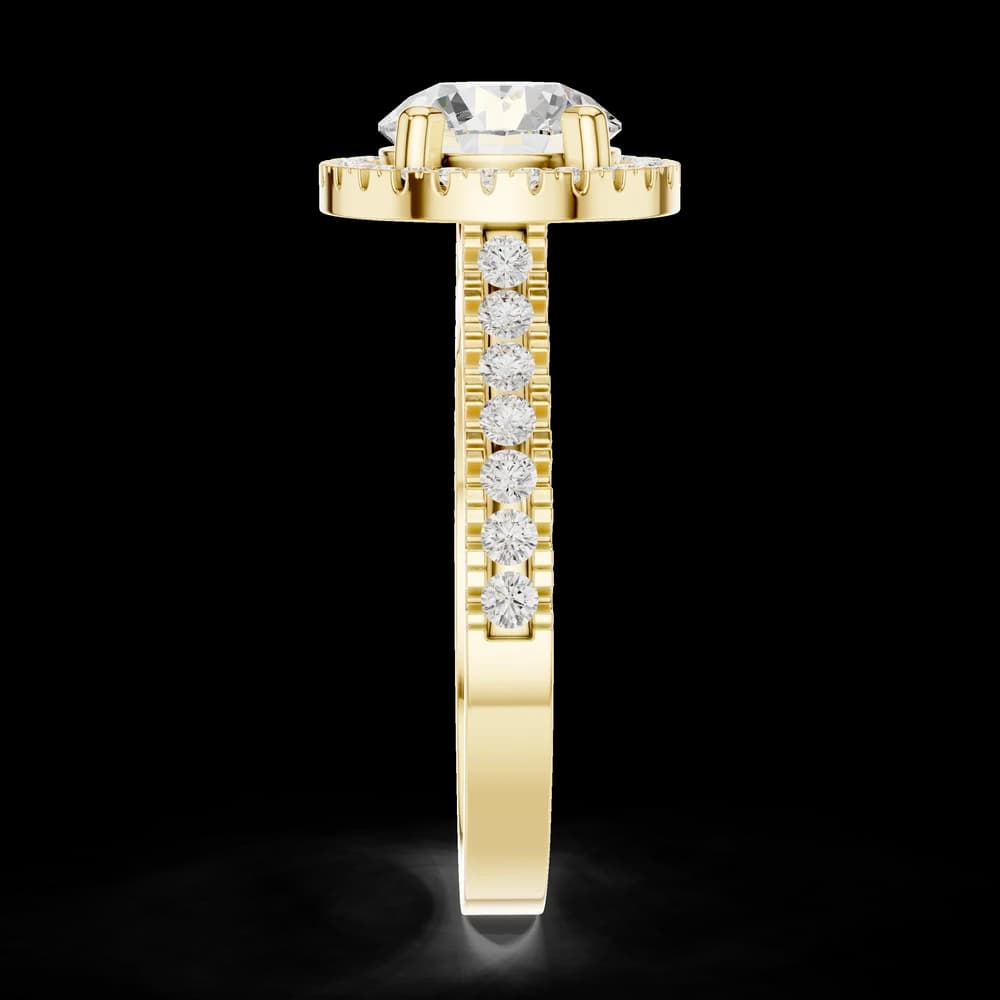 Pine Cone Lab Grown Diamond Channel Solitaire Ring - Image 9 Pine Cone Lab Grown Diamond Channel Solitaire Ring, view 9 of 10