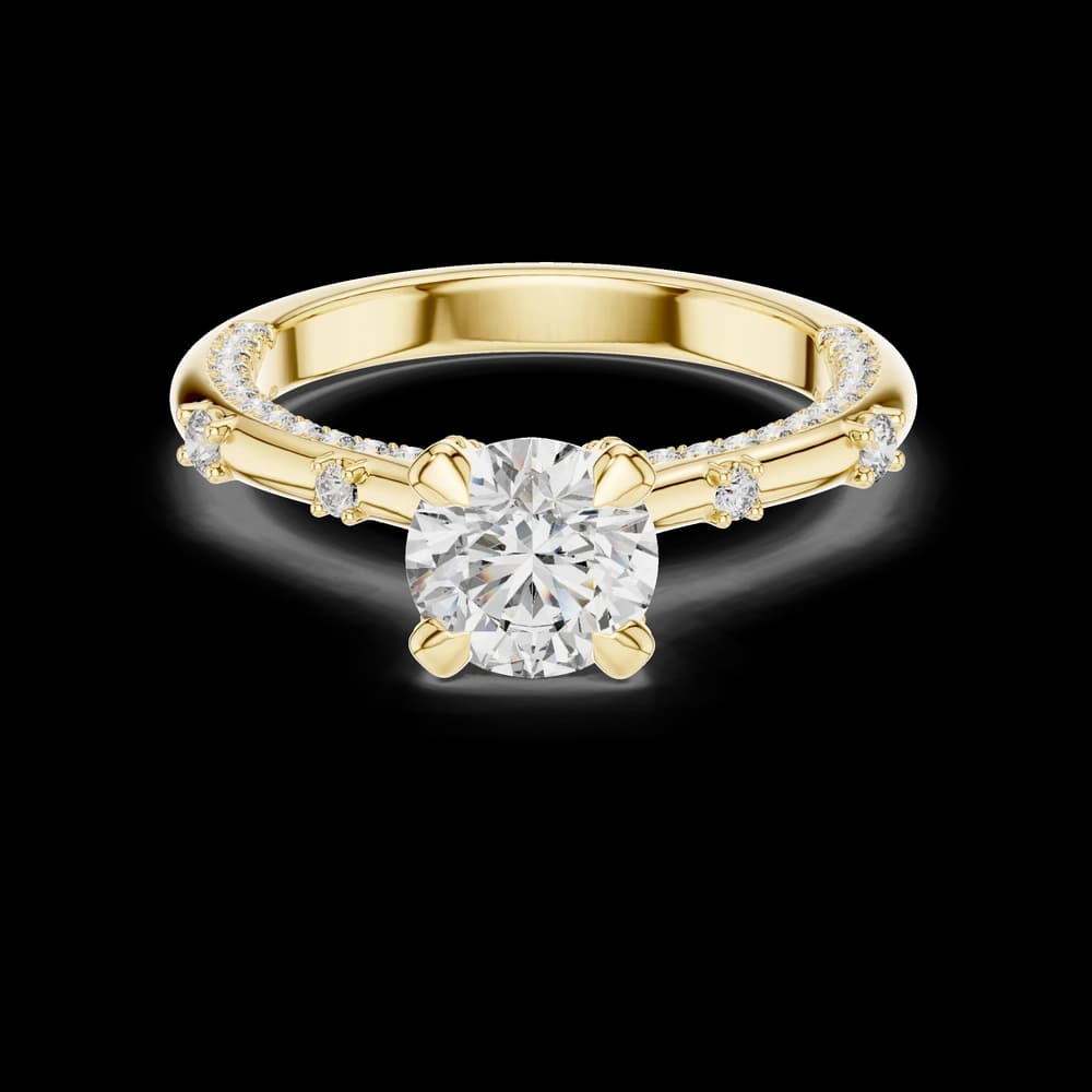 Round Center Spaced Side Lab Grown Diamond Ring - Image 3 Round Center Spaced Side Lab Grown Diamond Ring, view 3 of 6
