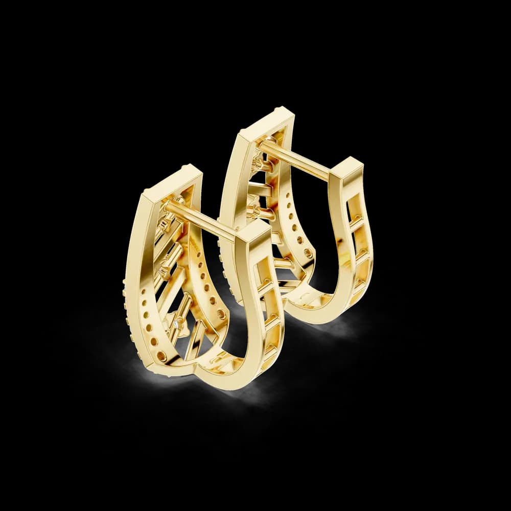 Polar Star Lab Grown Diamond Earrings Hoops - Image 5 Polar Star Lab Grown Diamond Earrings Hoops, view 5 of 6