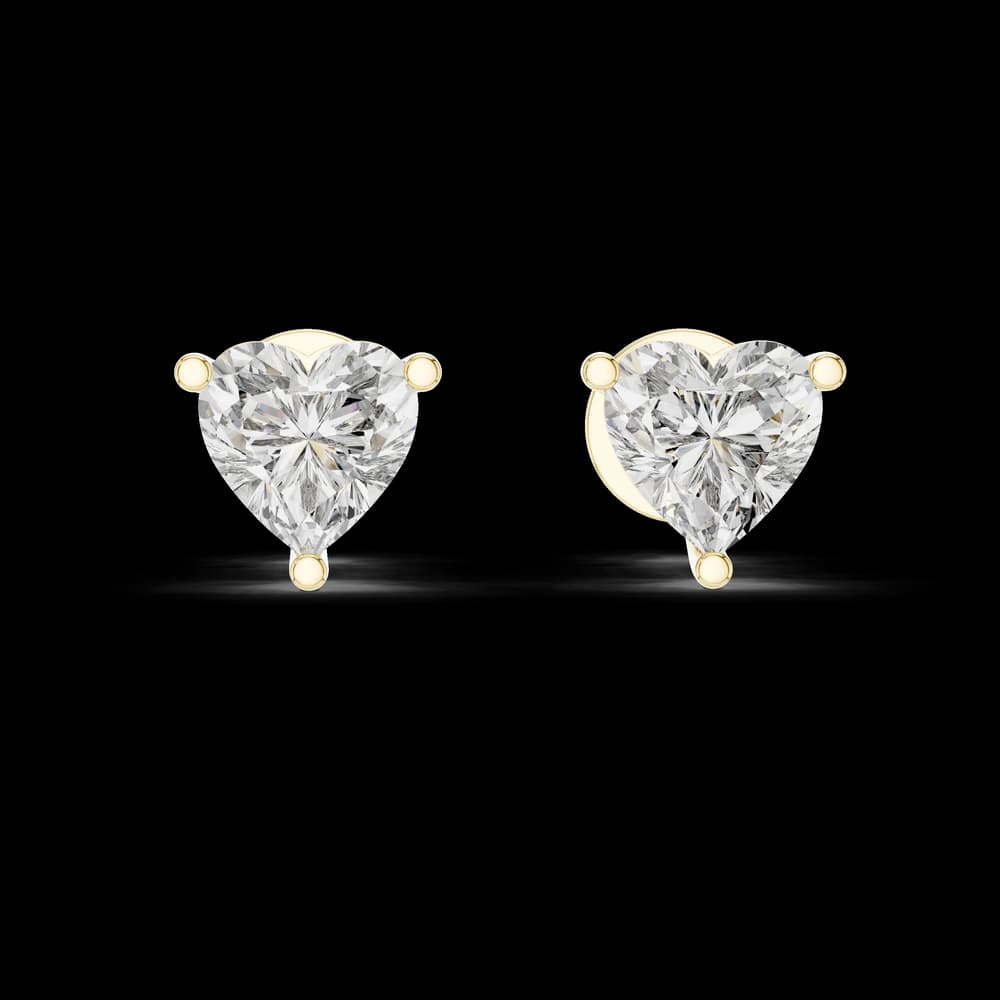 Polished Heart Design Lab Grown Diamond Earrings - Image 1 Polished Heart Design Lab Grown Diamond Earrings, view 1 of 2