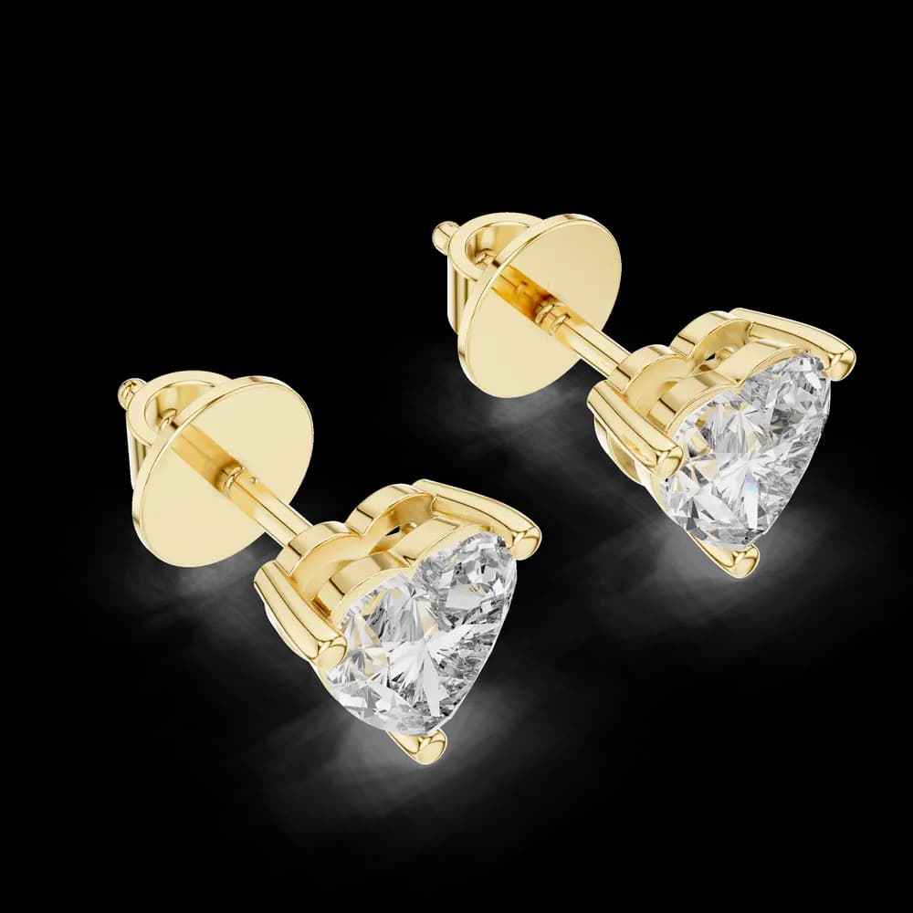 Polished Heart Design Lab Grown Diamond Earrings - Image 2 Polished Heart Design Lab Grown Diamond Earrings, view 2 of 2