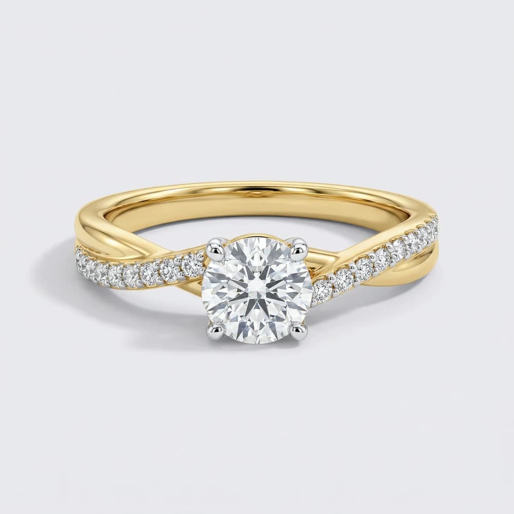 Twisted Pave Lab Grown Diamond Ring - Image 2 Twisted Pave Lab Grown Diamond Ring, view 2 of 2
