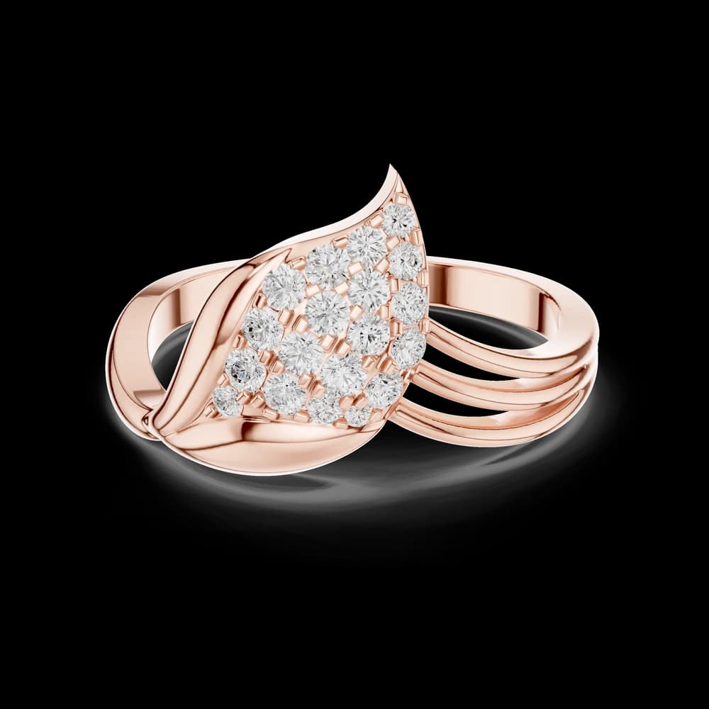Triple Strand Leaf Cluster Ring - Image 1 Triple Strand Leaf Cluster Ring, view 1 of 6