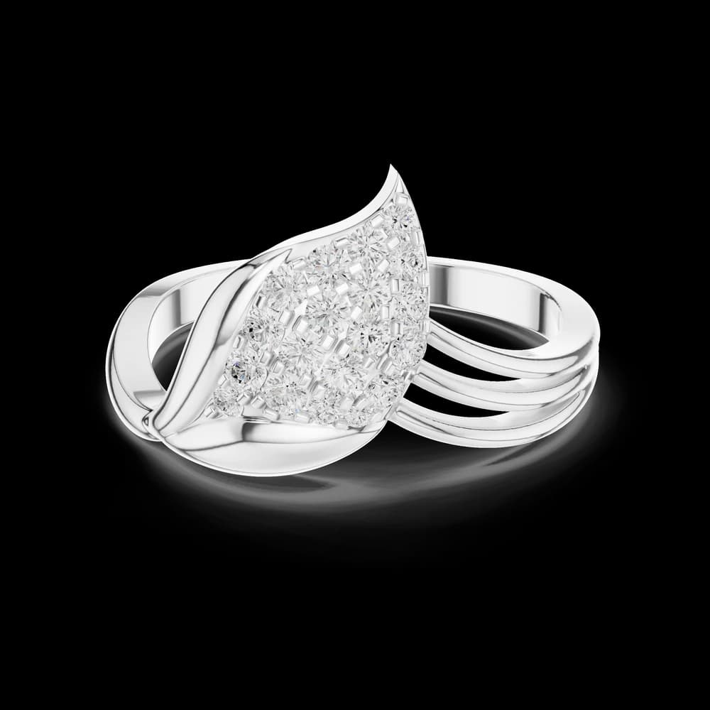 Triple Strand Leaf Cluster Ring - Image 2 Triple Strand Leaf Cluster Ring, view 2 of 6