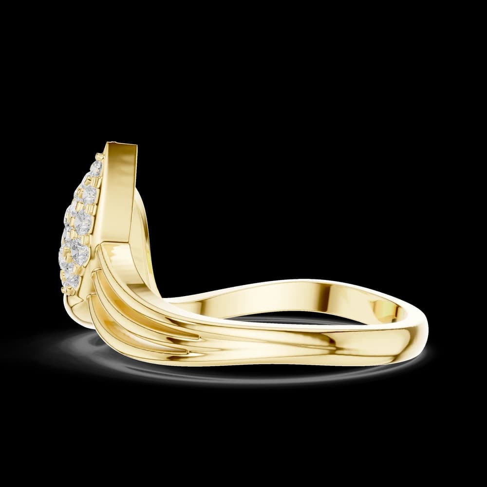 Triple Strand Leaf Cluster Ring - Image 6 Triple Strand Leaf Cluster Ring, view 6 of 6