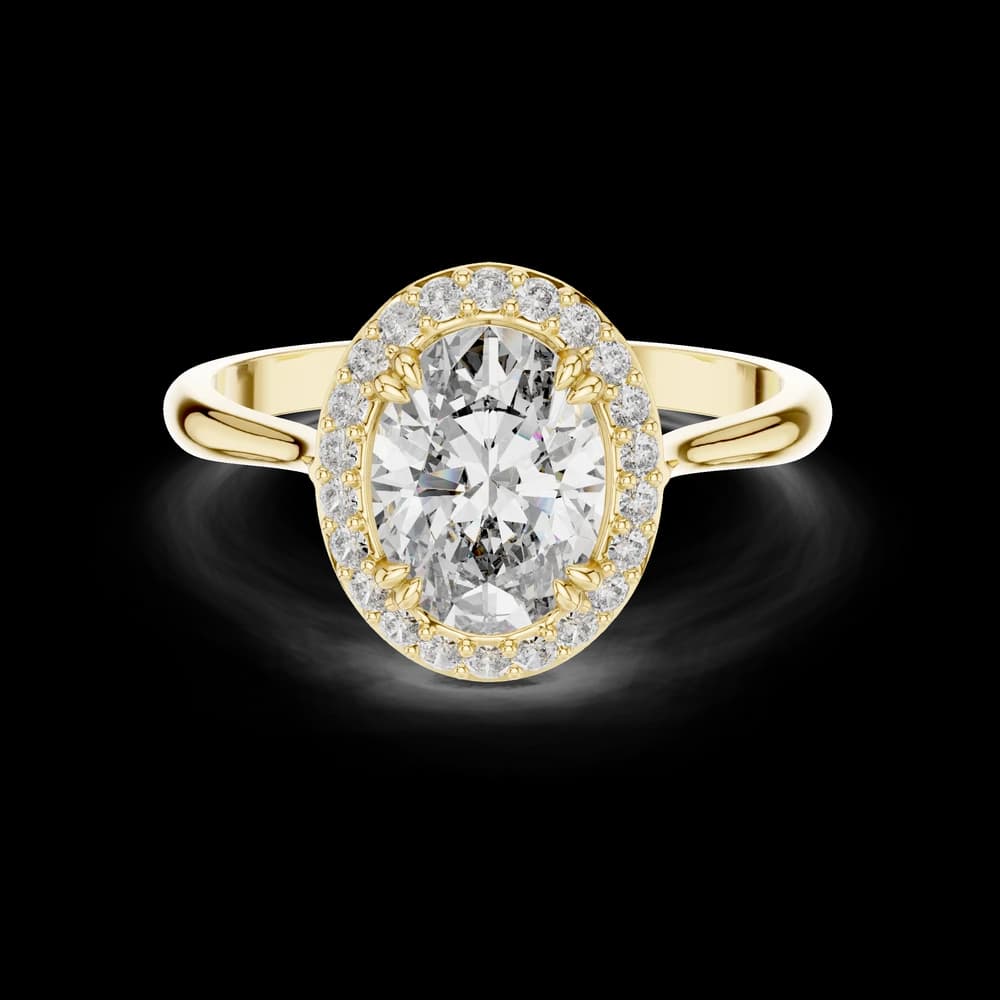 Oval Halo Setting Lab Grown Diamond Ring - Image 3 Oval Halo Setting Lab Grown Diamond Ring, view 3 of 6