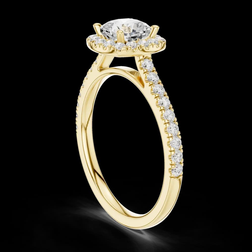 Cushion Cut Accent Lab Grown Diamond Ring - Image 4 Cushion Cut Accent Lab Grown Diamond Ring, view 4 of 6