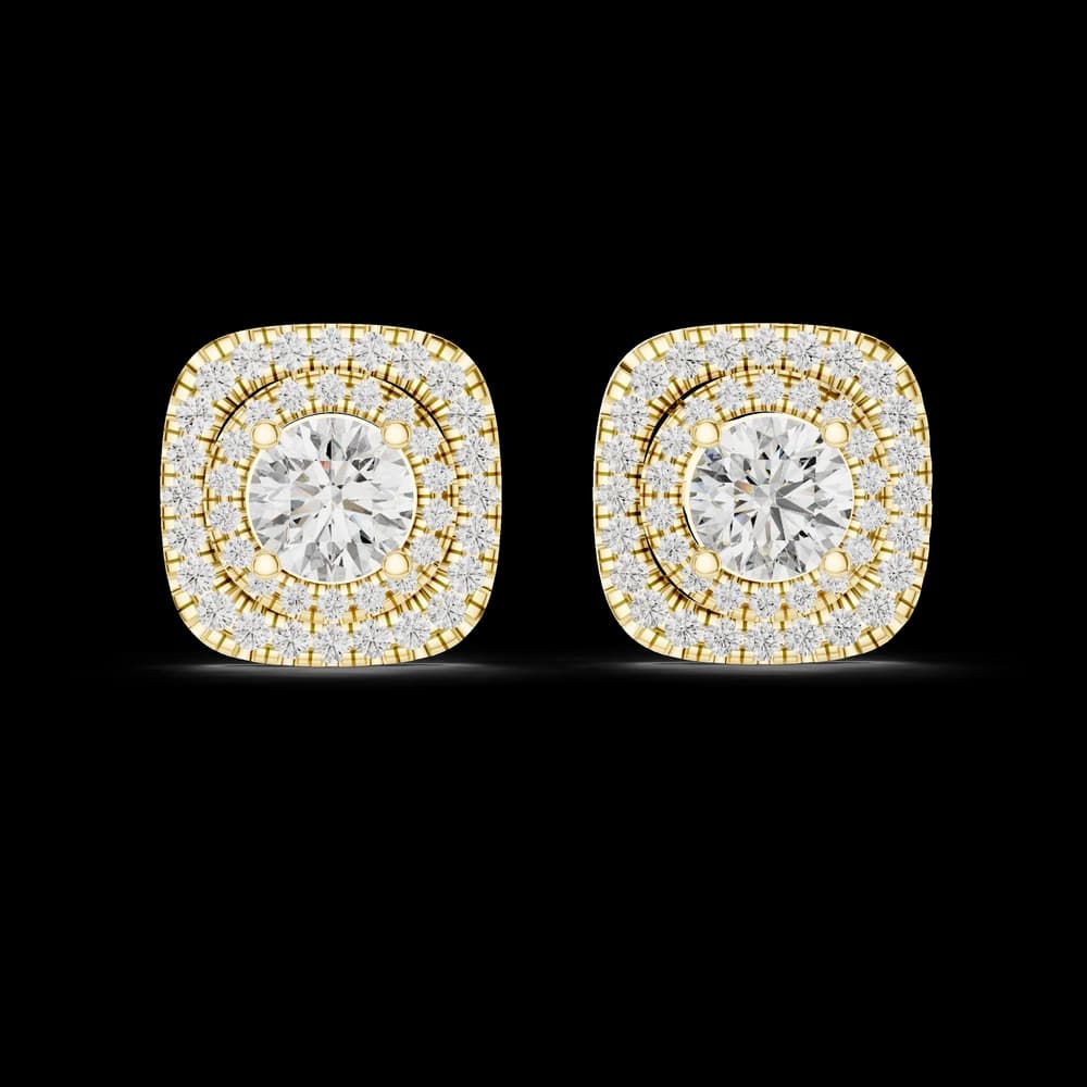 Gentle Square Lab Grown Diamond Earrings - Image 1 Gentle Square Lab Grown Diamond Earrings, view 1 of 2