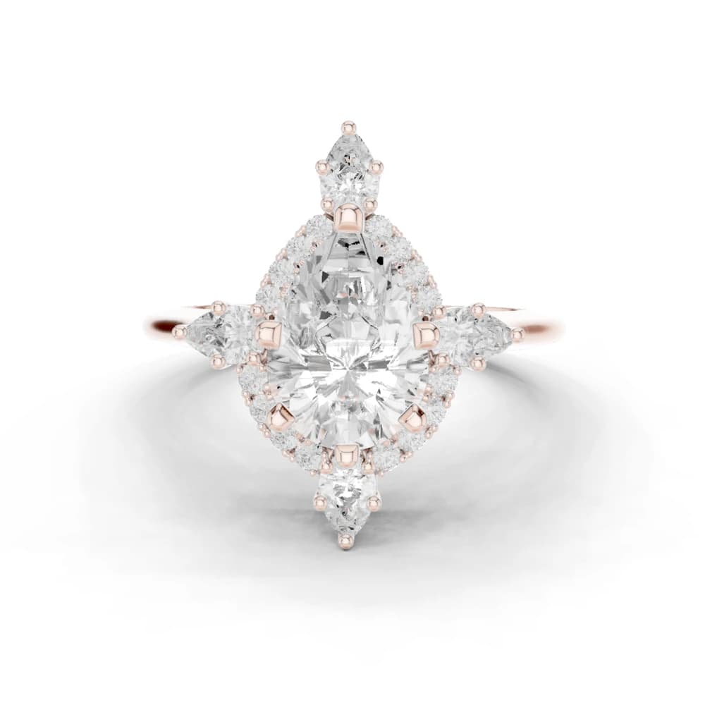 Prim Rose Lab Grown Diamond Hidden Basket Ring - Image 1 Prim Rose Lab Grown Diamond Hidden Basket Ring, view 1 of 9