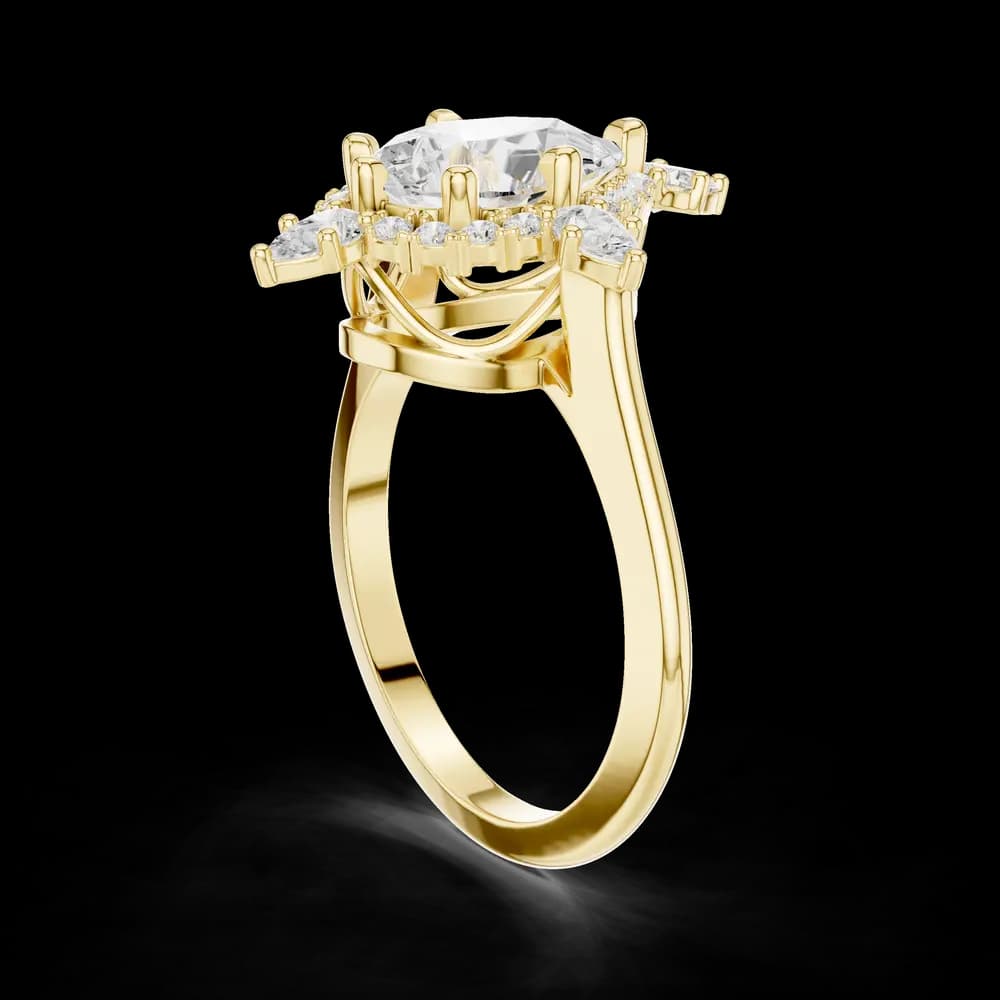 Prim Rose Lab Grown Diamond Hidden Basket Ring - Image 7 Prim Rose Lab Grown Diamond Hidden Basket Ring, view 7 of 9