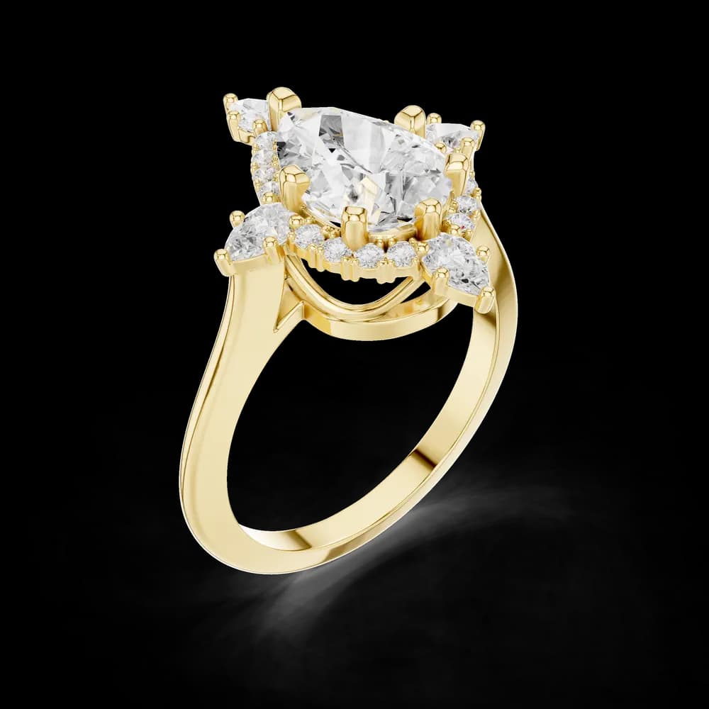 Prim Rose Lab Grown Diamond Hidden Basket Ring - Image 8 Prim Rose Lab Grown Diamond Hidden Basket Ring, view 8 of 9