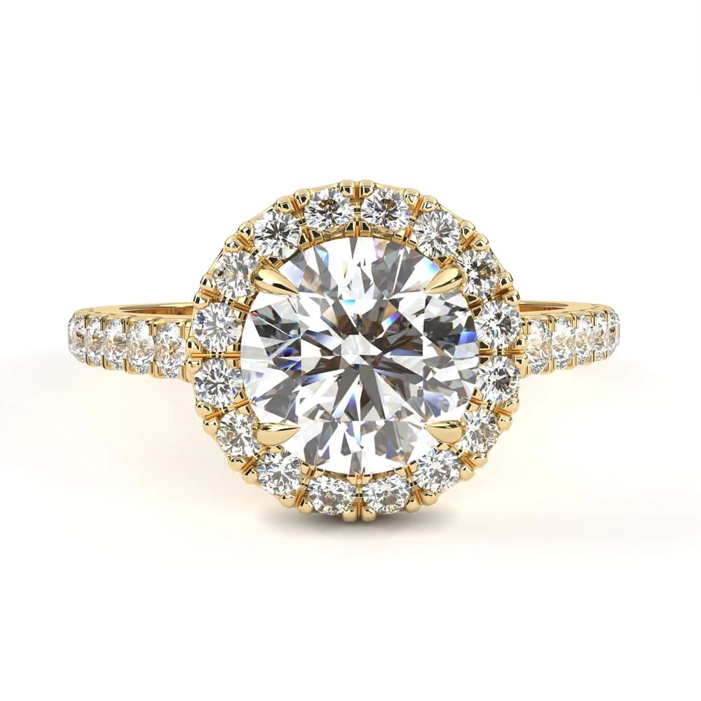 Primrose Seamless Lab Grown Diamond Halo Engagement Ring - Image 1 Primrose Seamless Lab Grown Diamond Halo Engagement Ring, view 1 of 12