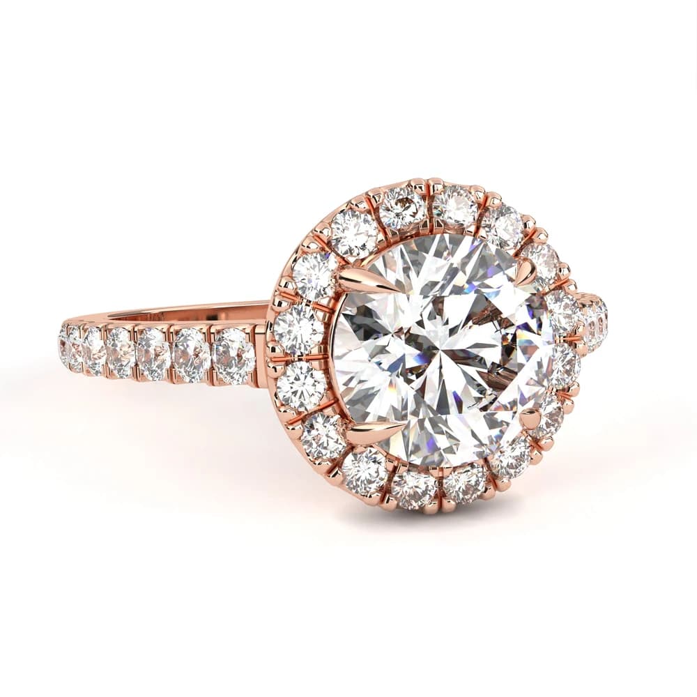 Primrose Seamless Lab Grown Diamond Halo Engagement Ring - Image 10 Primrose Seamless Lab Grown Diamond Halo Engagement Ring, view 10 of 12