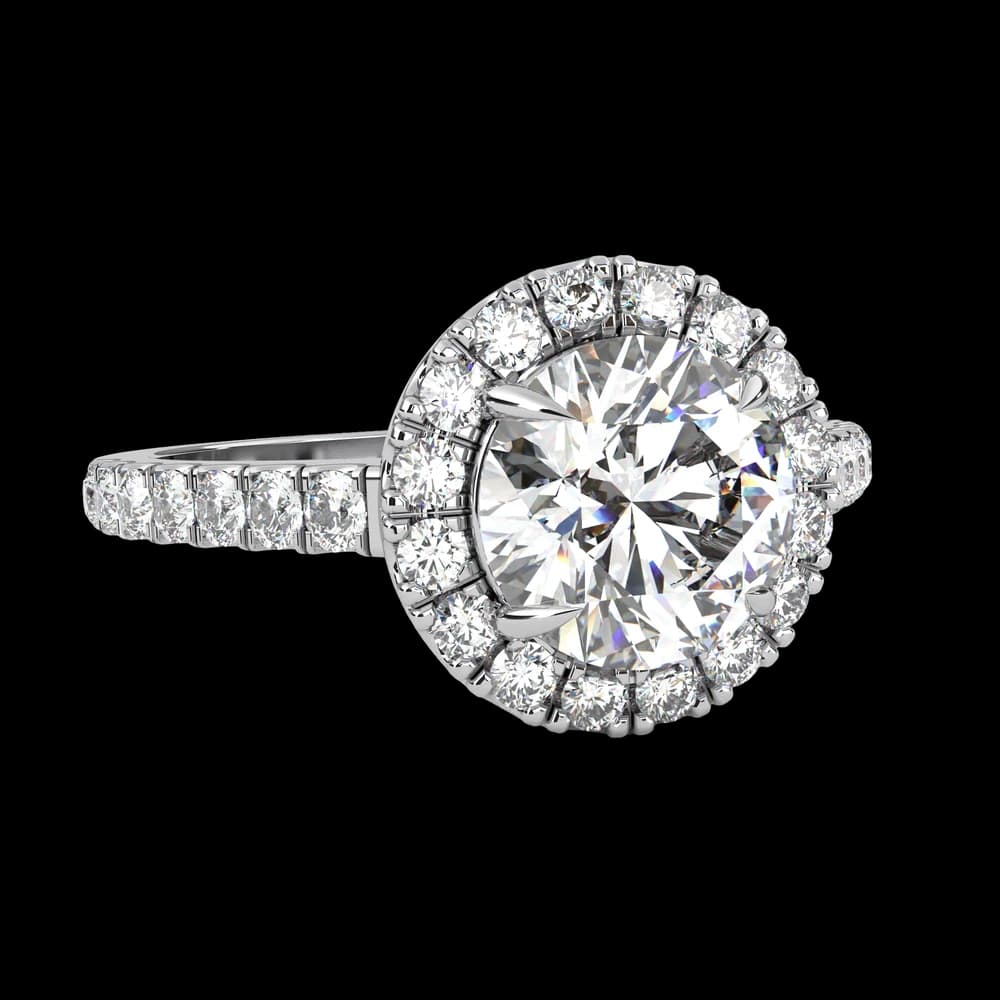Primrose Seamless Lab Grown Diamond Halo Engagement Ring - Image 11 Primrose Seamless Lab Grown Diamond Halo Engagement Ring, view 11 of 12
