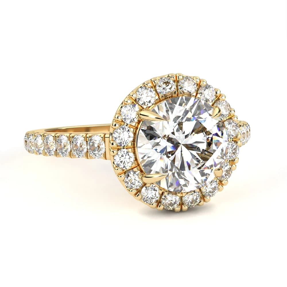 Primrose Seamless Lab Grown Diamond Halo Engagement Ring - Image 3 Primrose Seamless Lab Grown Diamond Halo Engagement Ring, view 3 of 12