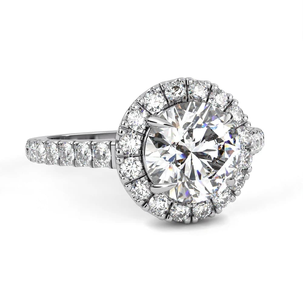 Primrose Seamless Lab Grown Diamond Halo Engagement Ring - Image 4 Primrose Seamless Lab Grown Diamond Halo Engagement Ring, view 4 of 12