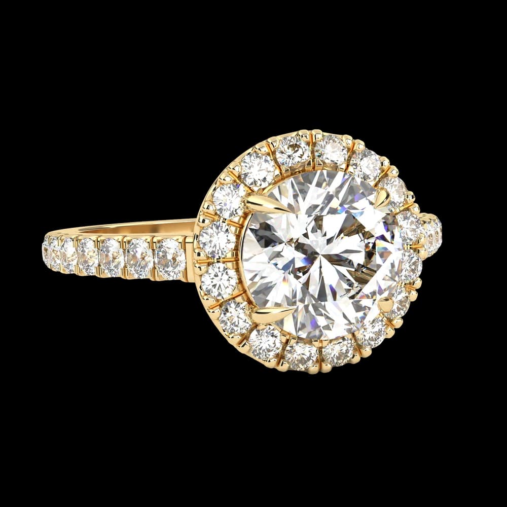 Primrose Seamless Lab Grown Diamond Halo Engagement Ring - Image 5 Primrose Seamless Lab Grown Diamond Halo Engagement Ring, view 5 of 12