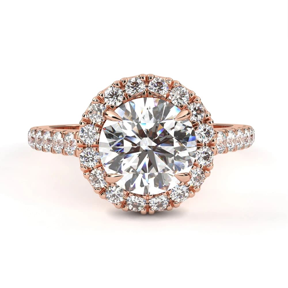 Primrose Seamless Lab Grown Diamond Halo Engagement Ring - Image 6 Primrose Seamless Lab Grown Diamond Halo Engagement Ring, view 6 of 12