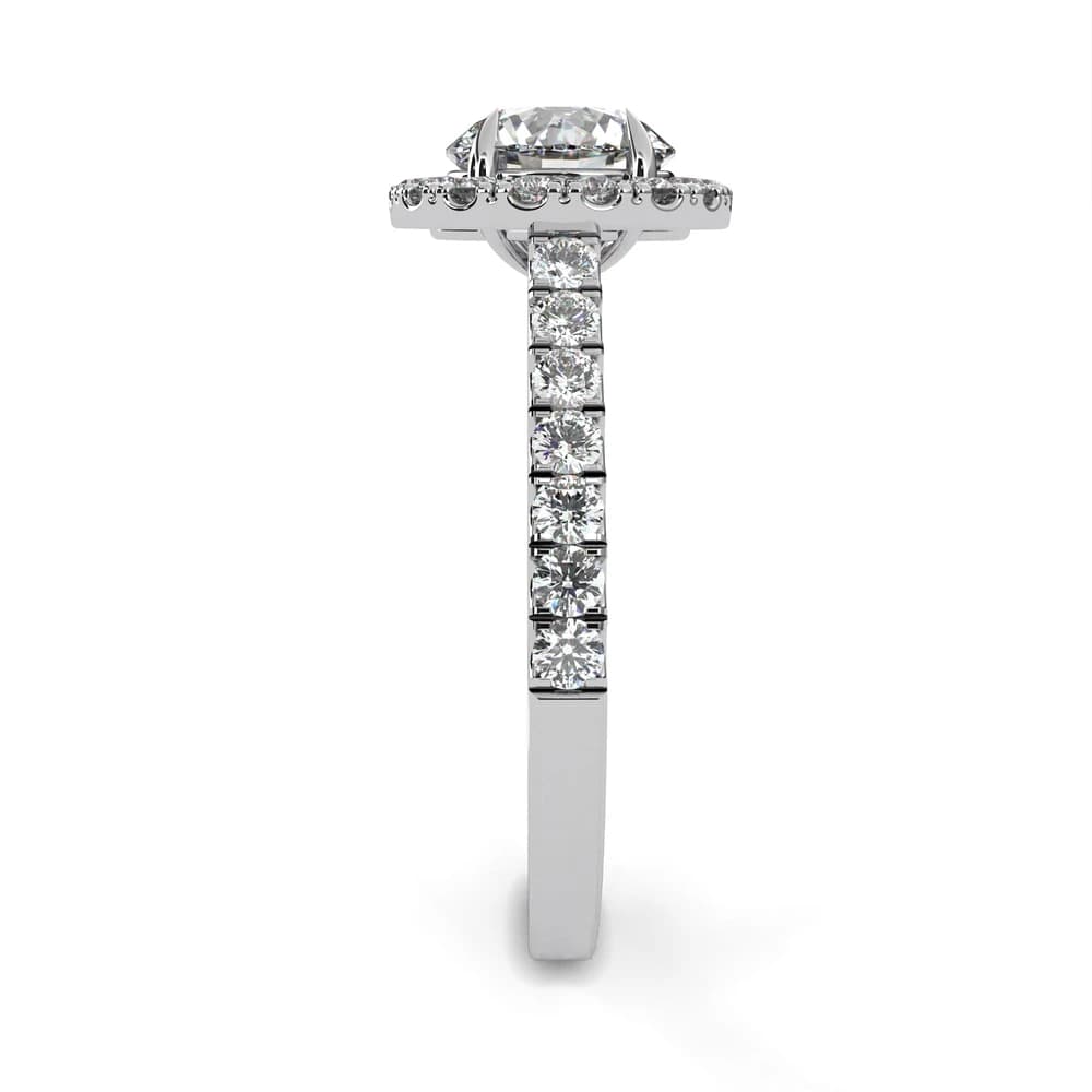 Primrose Seamless Lab Grown Diamond Halo Engagement Ring - Image 7 Primrose Seamless Lab Grown Diamond Halo Engagement Ring, view 7 of 12