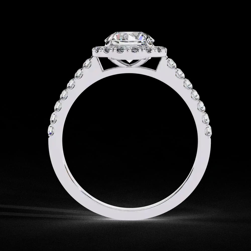 Primrose Seamless Lab Grown Diamond Halo Engagement Ring - Image 8 Primrose Seamless Lab Grown Diamond Halo Engagement Ring, view 8 of 12