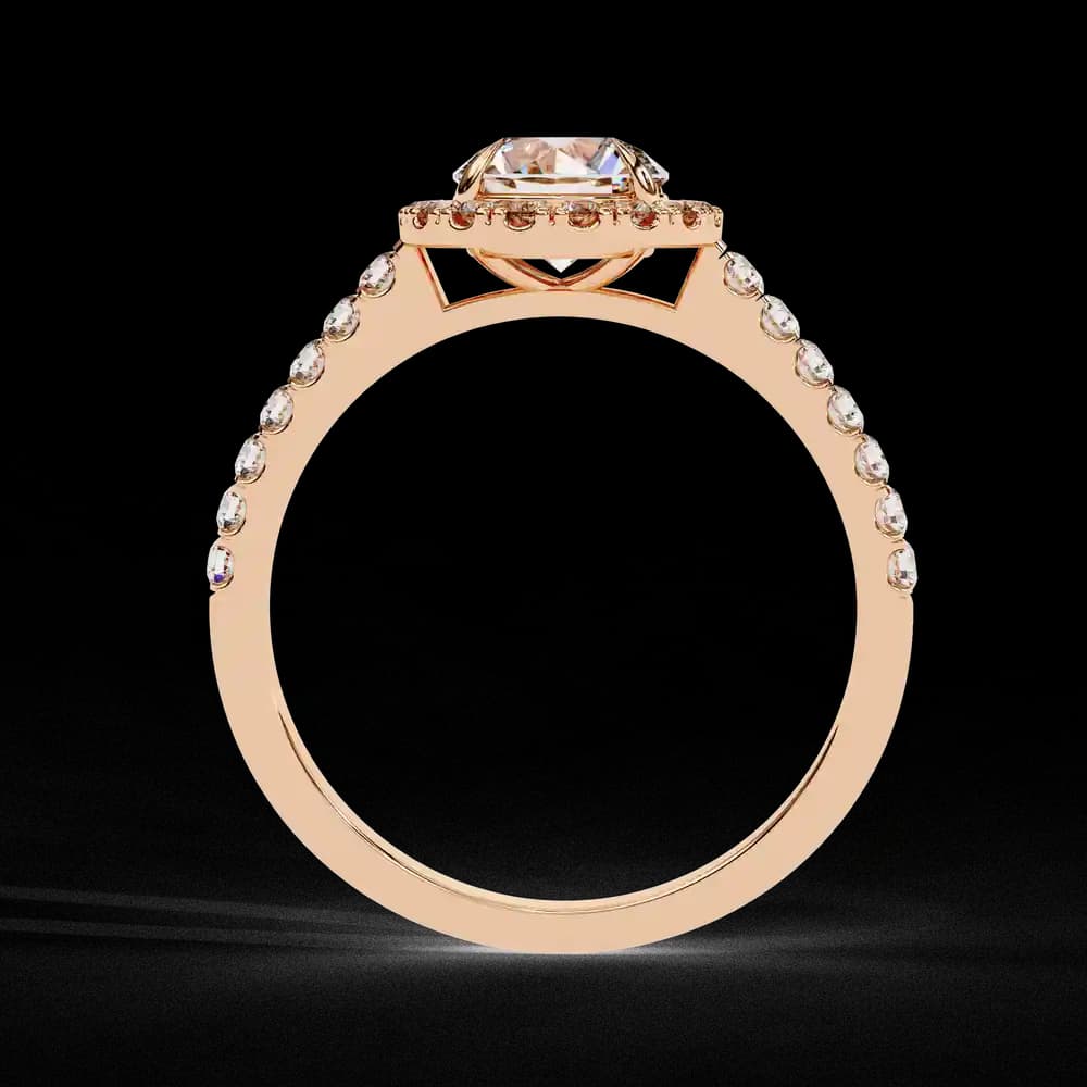 Primrose Seamless Lab Grown Diamond Halo Engagement Ring - Image 9 Primrose Seamless Lab Grown Diamond Halo Engagement Ring, view 9 of 12
