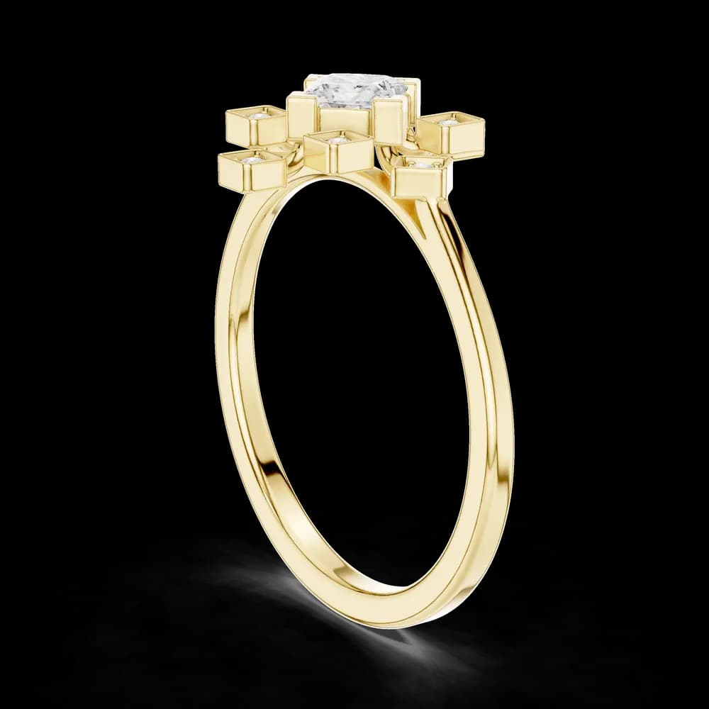 Kite-Set Geometric Lab Diamond Ring - Image 4 Kite-Set Geometric Lab Diamond Ring, view 4 of 6