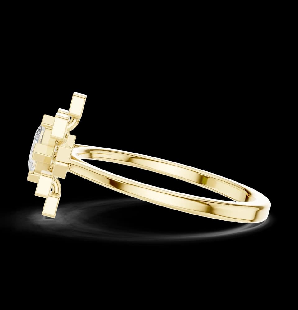Kite-Set Geometric Lab Diamond Ring - Image 6 Kite-Set Geometric Lab Diamond Ring, view 6 of 6