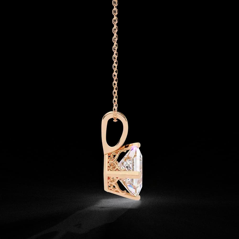 Princess Cut Lab Grown Diamond Solitaire Pendant - Image 11 Princess Cut Lab Grown Diamond Solitaire Pendant, view 11 of 16