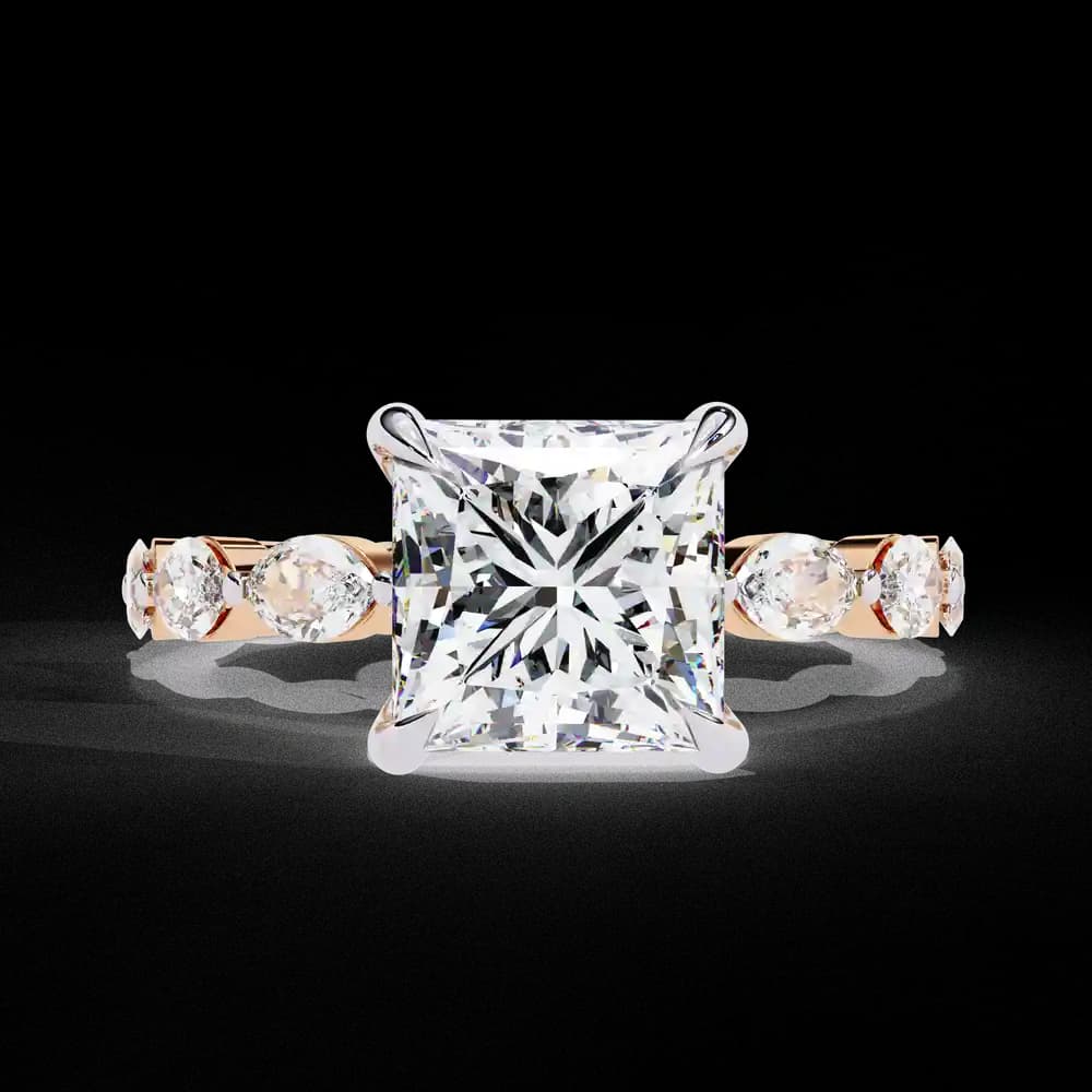 Luxury Princess Cut Lab Grown Diamond Wedding Ring - Image 12 Luxury Princess Cut Lab Grown Diamond Wedding Ring, view 12 of 14