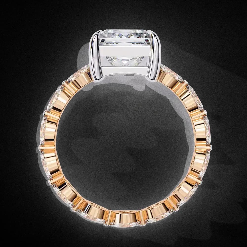 Luxury Princess Cut Lab Grown Diamond Wedding Ring - Image 14 Luxury Princess Cut Lab Grown Diamond Wedding Ring, view 14 of 14