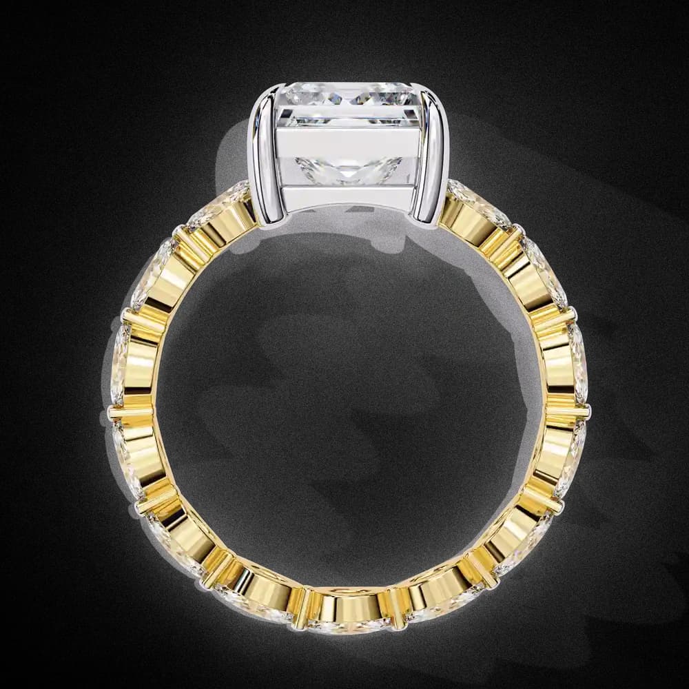 Luxury Princess Cut Lab Grown Diamond Wedding Ring - Image 2 Luxury Princess Cut Lab Grown Diamond Wedding Ring, view 2 of 14
