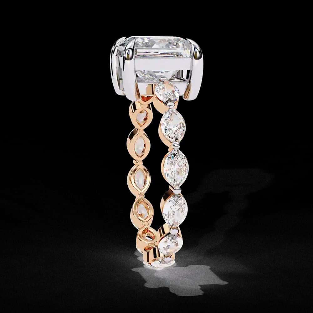 Luxury Princess Cut Lab Grown Diamond Wedding Ring - Image 4 Luxury Princess Cut Lab Grown Diamond Wedding Ring, view 4 of 14