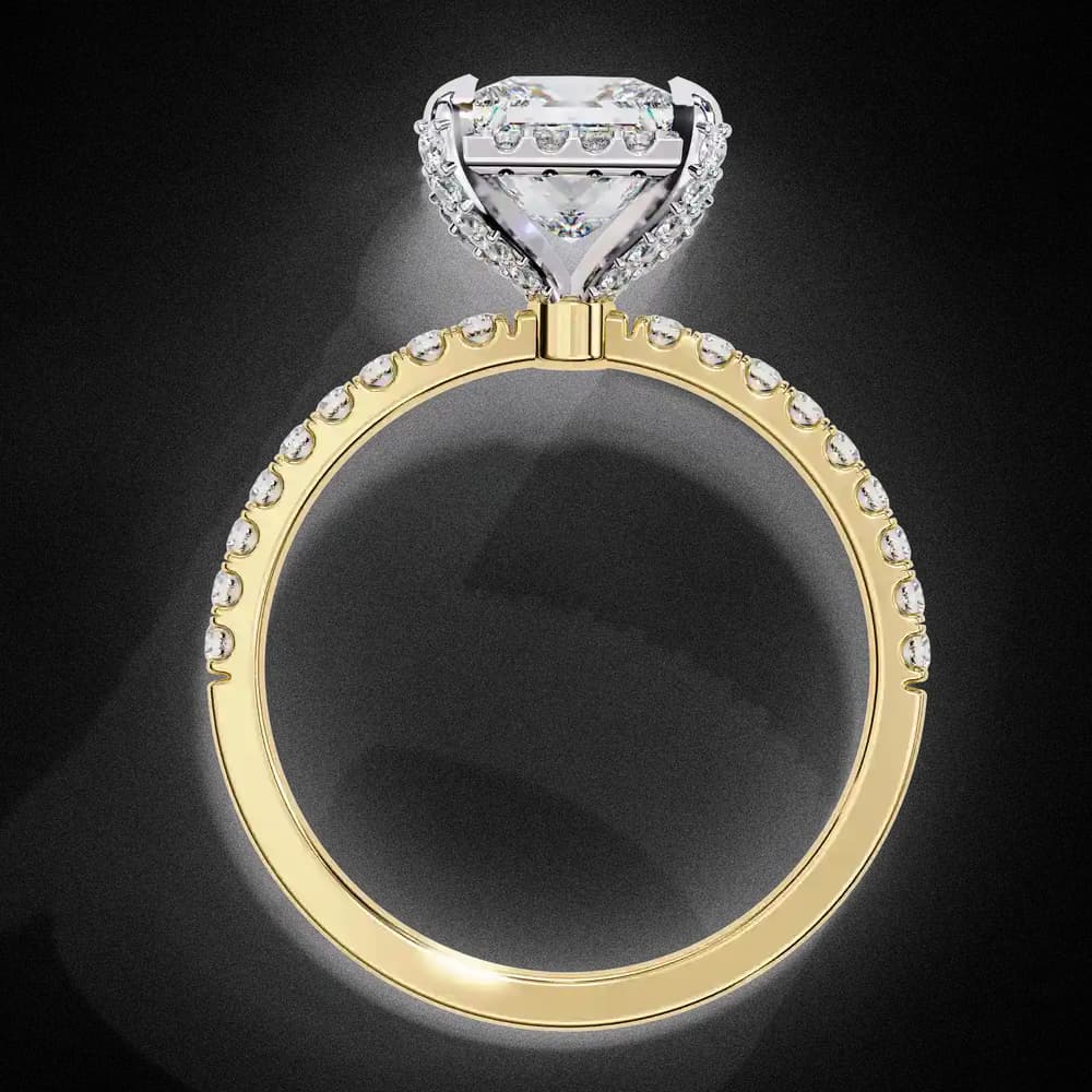 Regal Radiance Princess Cut halo Lab grown Diamond Ring - Image 6 Regal Radiance Princess Cut halo Lab grown Diamond Ring, view 6 of 7