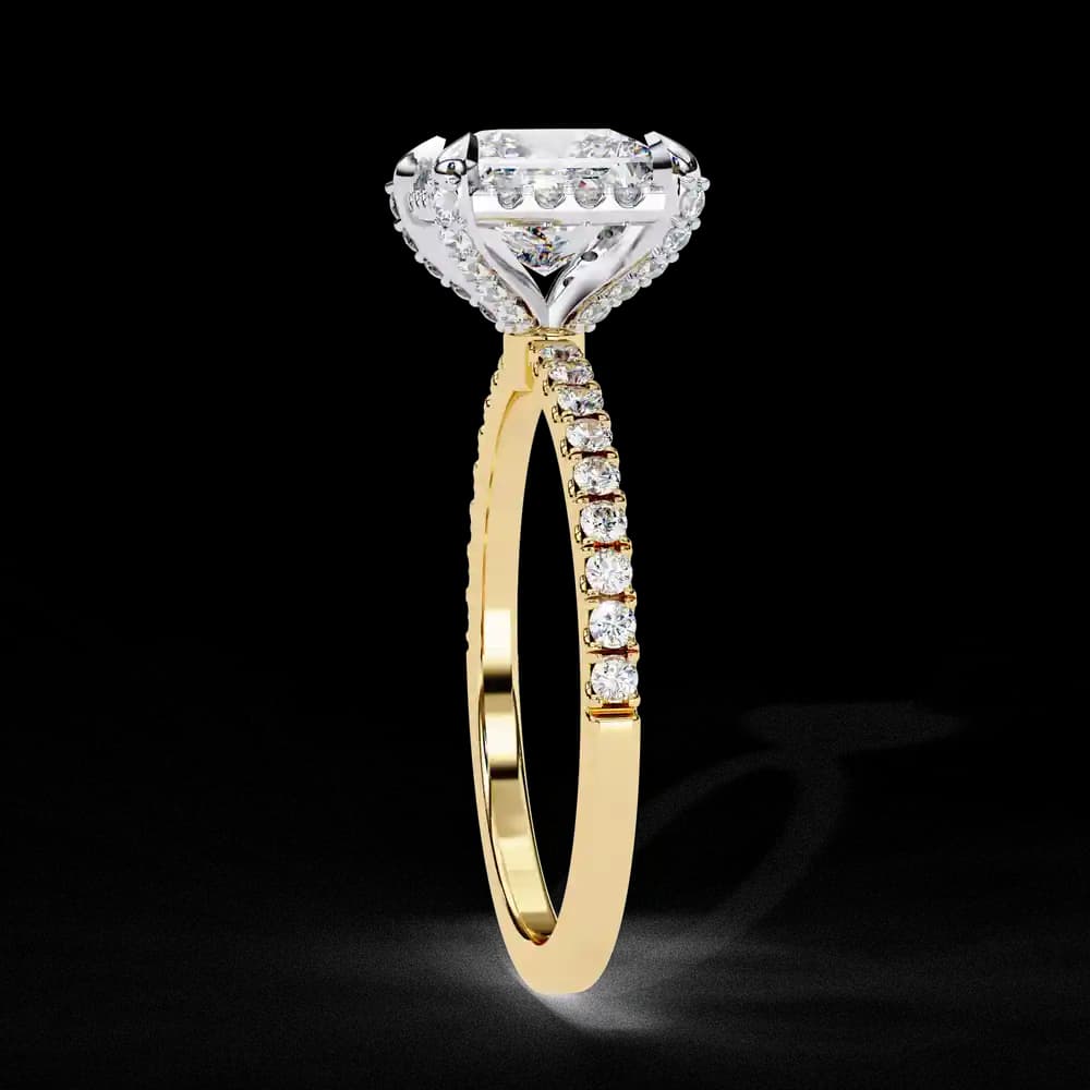 Regal Radiance Princess Cut halo Lab grown Diamond Ring - Image 7 Regal Radiance Princess Cut halo Lab grown Diamond Ring, view 7 of 7