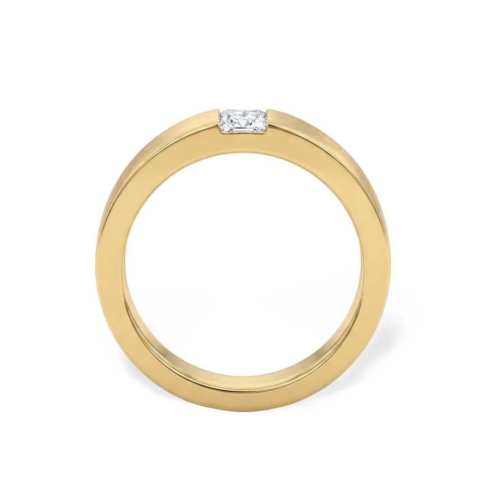 Princess Cut Matte Men's Lab Grown Diamond Ring - Image 5 Princess Cut Matte Men's Lab Grown Diamond Ring, view 5 of 5