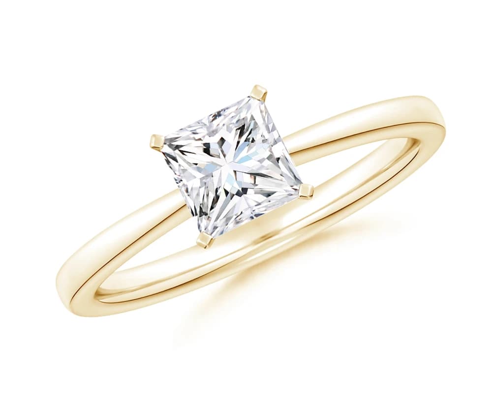 Princess Cut Reverse Tapered Lab Grown Diamond Ring - Image 1 Princess Cut Reverse Tapered Lab Grown Diamond Ring, view 1 of 5