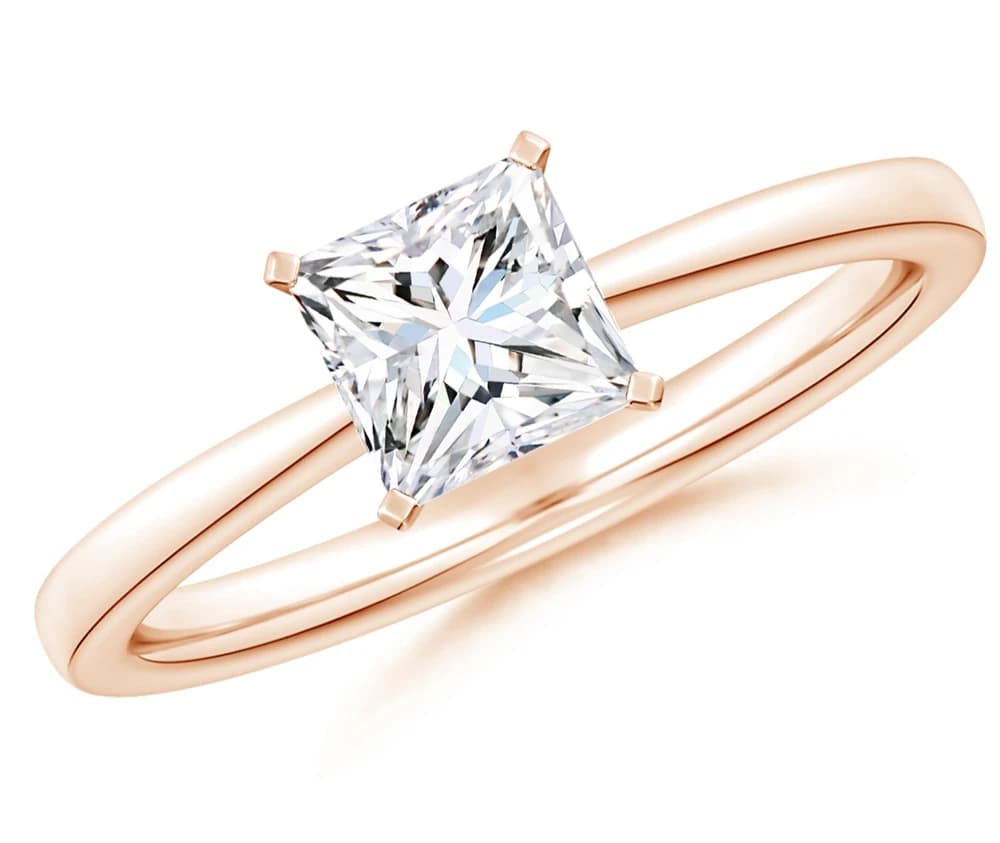 Princess Cut Reverse Tapered Lab Grown Diamond Ring - Image 3 Princess Cut Reverse Tapered Lab Grown Diamond Ring, view 3 of 5