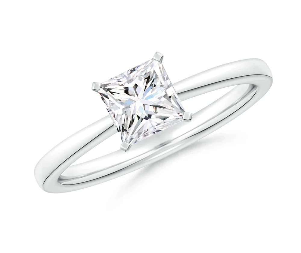 Princess Cut Reverse Tapered Lab Grown Diamond Ring - Image 5 Princess Cut Reverse Tapered Lab Grown Diamond Ring, view 5 of 5
