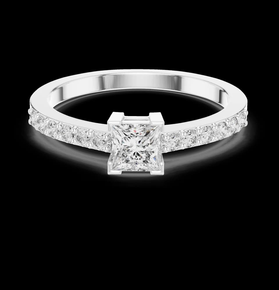 Princess Pavé Lab Grown Diamond Ring - Image 2 Princess Pavé Lab Grown Diamond Ring, view 2 of 6