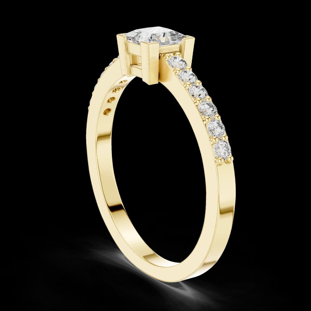Princess Pavé Lab Grown Diamond Ring - Image 4 Princess Pavé Lab Grown Diamond Ring, view 4 of 6