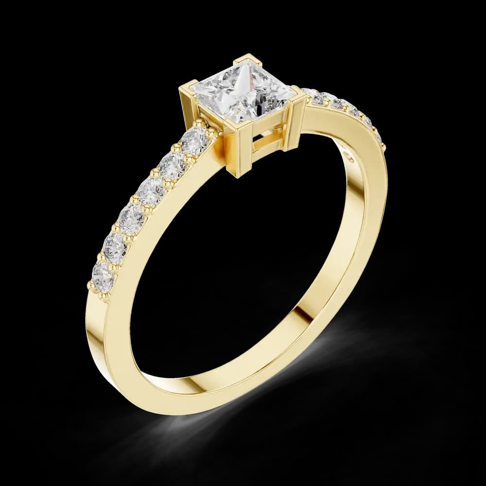 Princess Pavé Lab Grown Diamond Ring - Image 5 Princess Pavé Lab Grown Diamond Ring, view 5 of 6