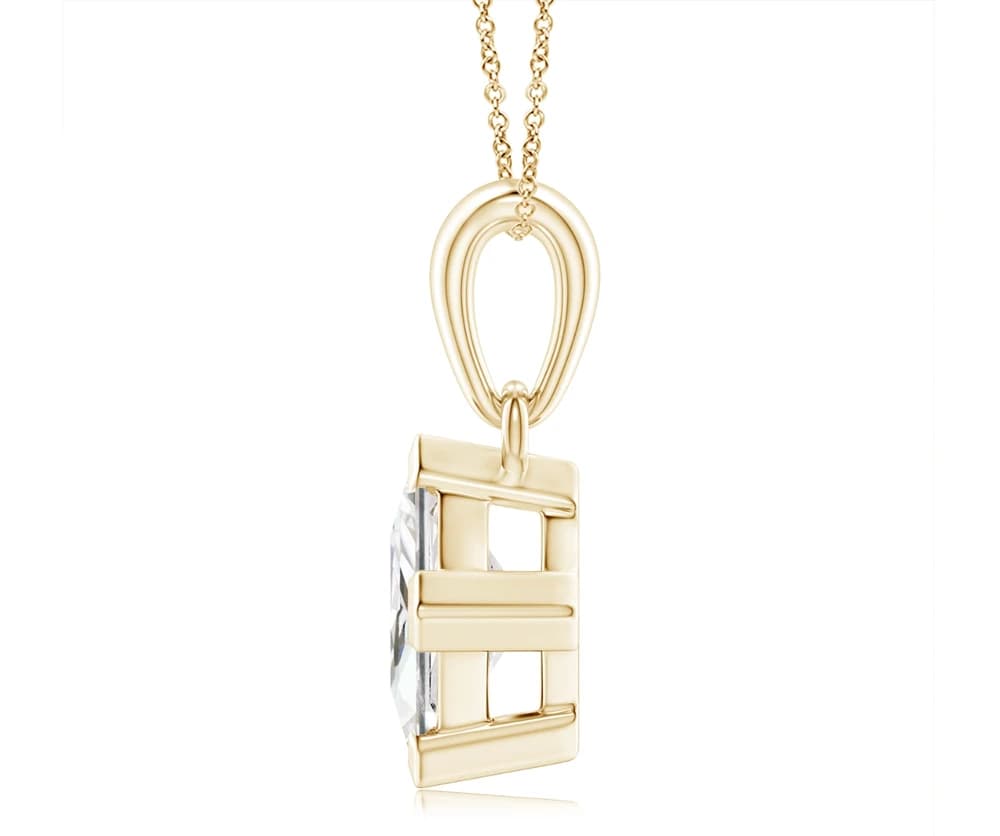 Princess Cut Lab Grown Diamond Solitaire Pendant - Image 2 Princess Cut Lab Grown Diamond Solitaire Pendant, view 2 of 4
