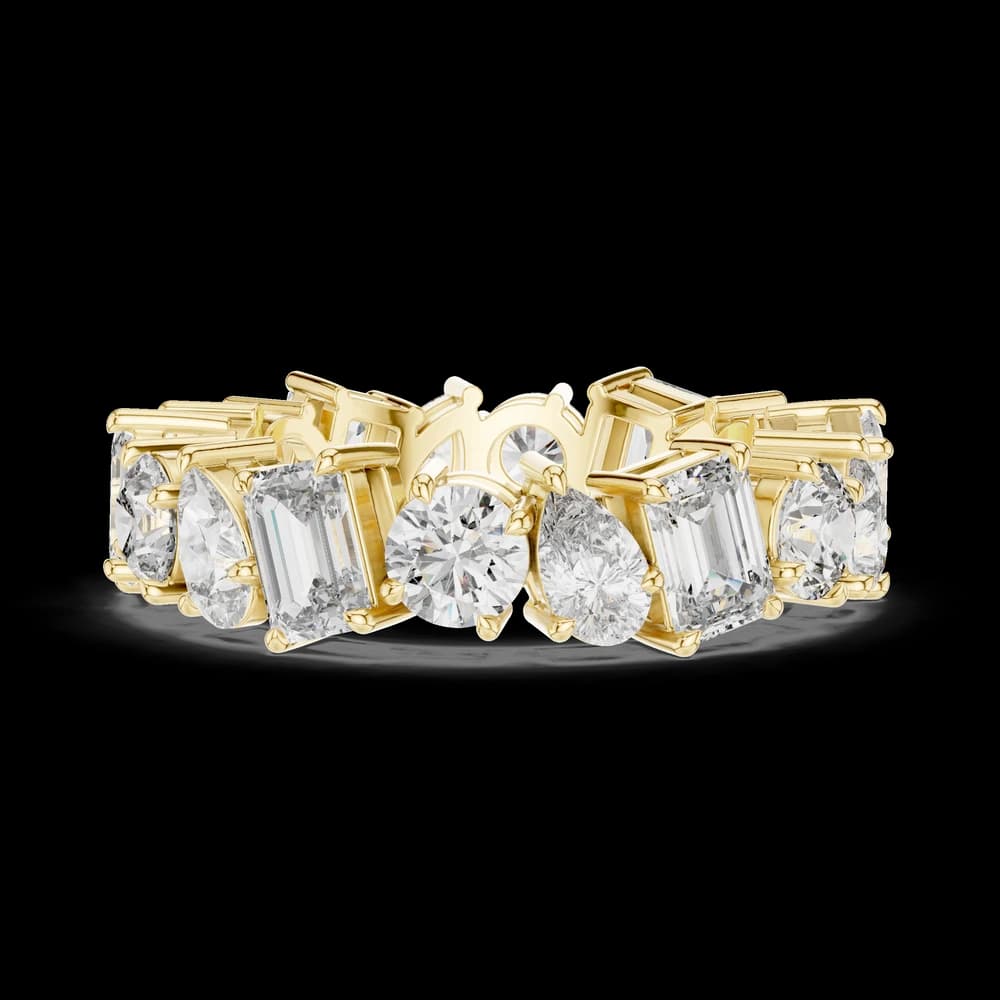 Alternating Multi-Shape Diamond Eternity Band - Image 6 Alternating Multi-Shape Diamond Eternity Band, view 6 of 6
