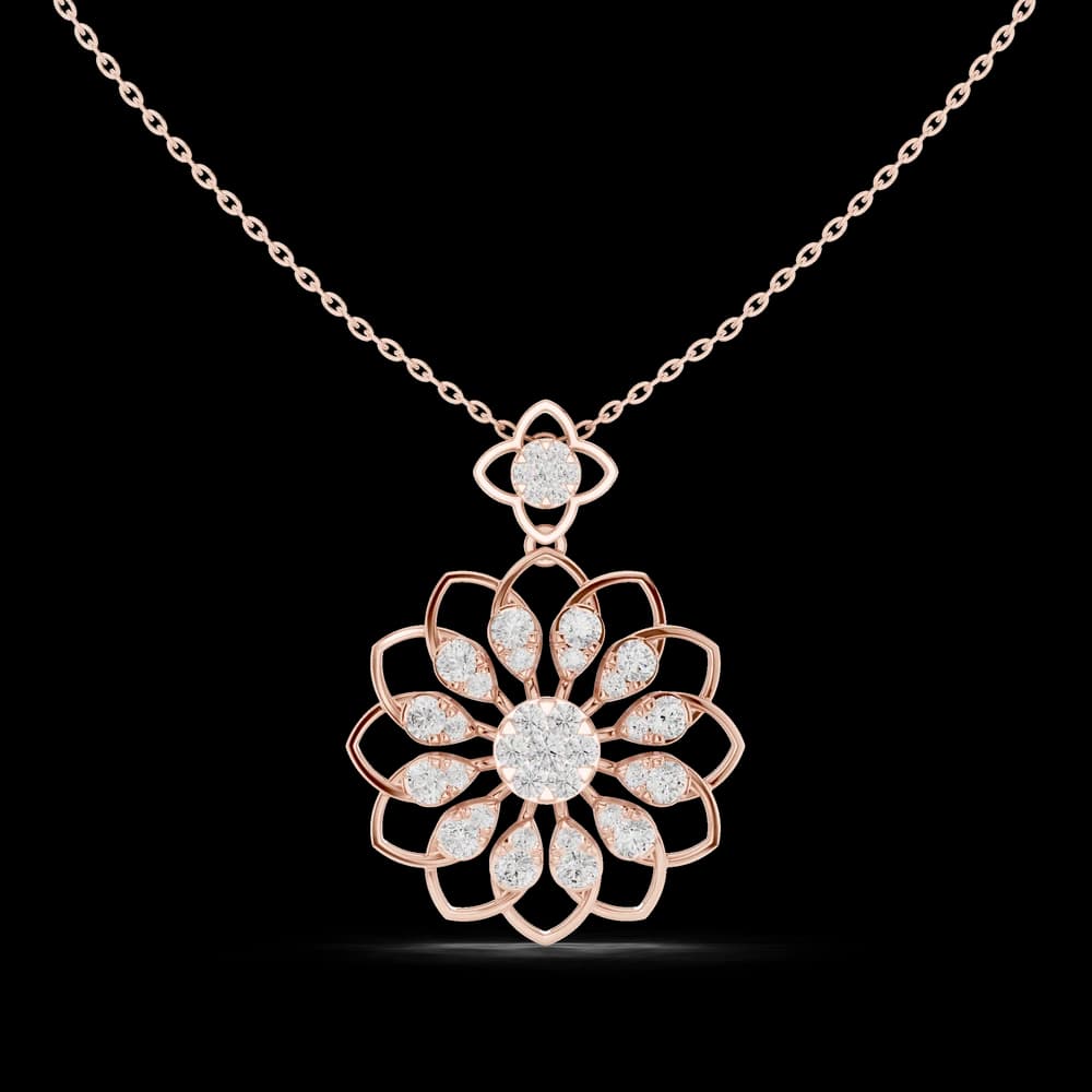 Prism Glow Lab Grown Diamond Cluster Pendant - Image 1 Prism Glow Lab Grown Diamond Cluster Pendant, view 1 of 6