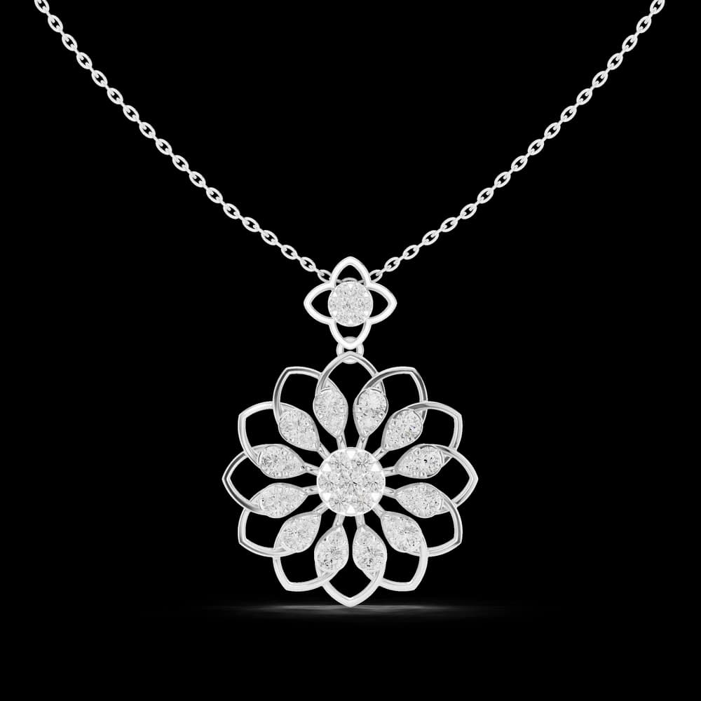 Prism Glow Lab Grown Diamond Cluster Pendant - Image 2 Prism Glow Lab Grown Diamond Cluster Pendant, view 2 of 6