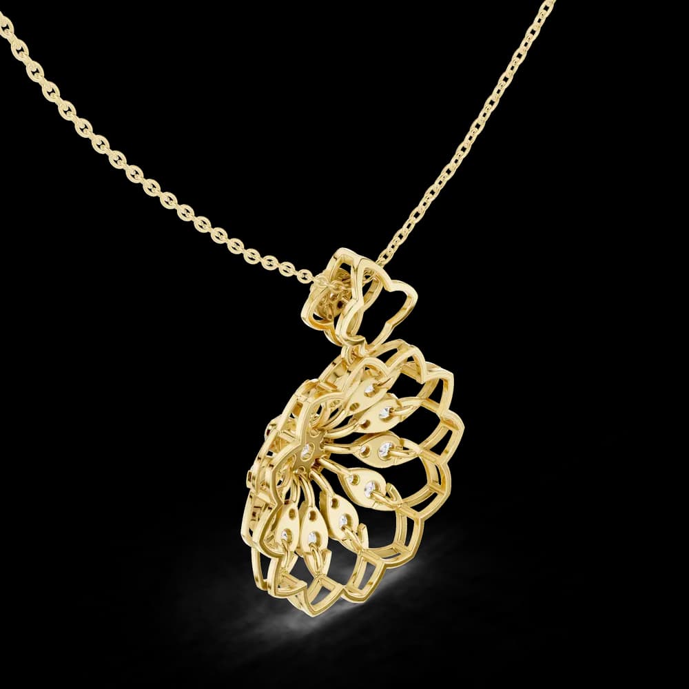 Prism Glow Lab Grown Diamond Cluster Pendant - Image 5 Prism Glow Lab Grown Diamond Cluster Pendant, view 5 of 6