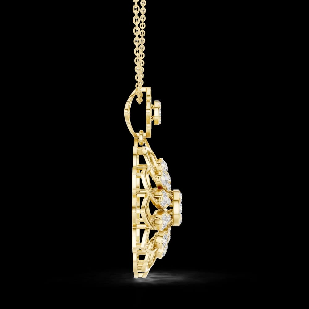 Prism Glow Lab Grown Diamond Cluster Pendant - Image 6 Prism Glow Lab Grown Diamond Cluster Pendant, view 6 of 6