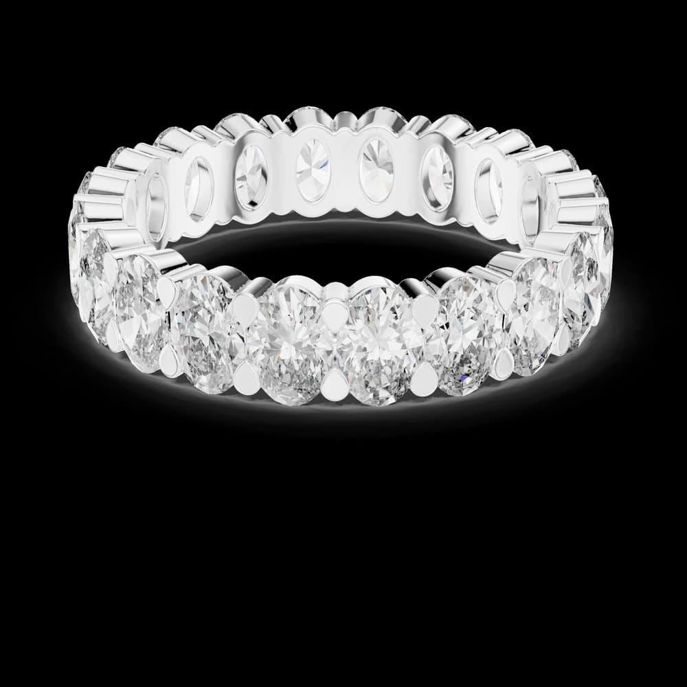 Oval Cut Shared-Prong Diamond Eternity Band - Image 2 Oval Cut Shared-Prong Diamond Eternity Band, view 2 of 6