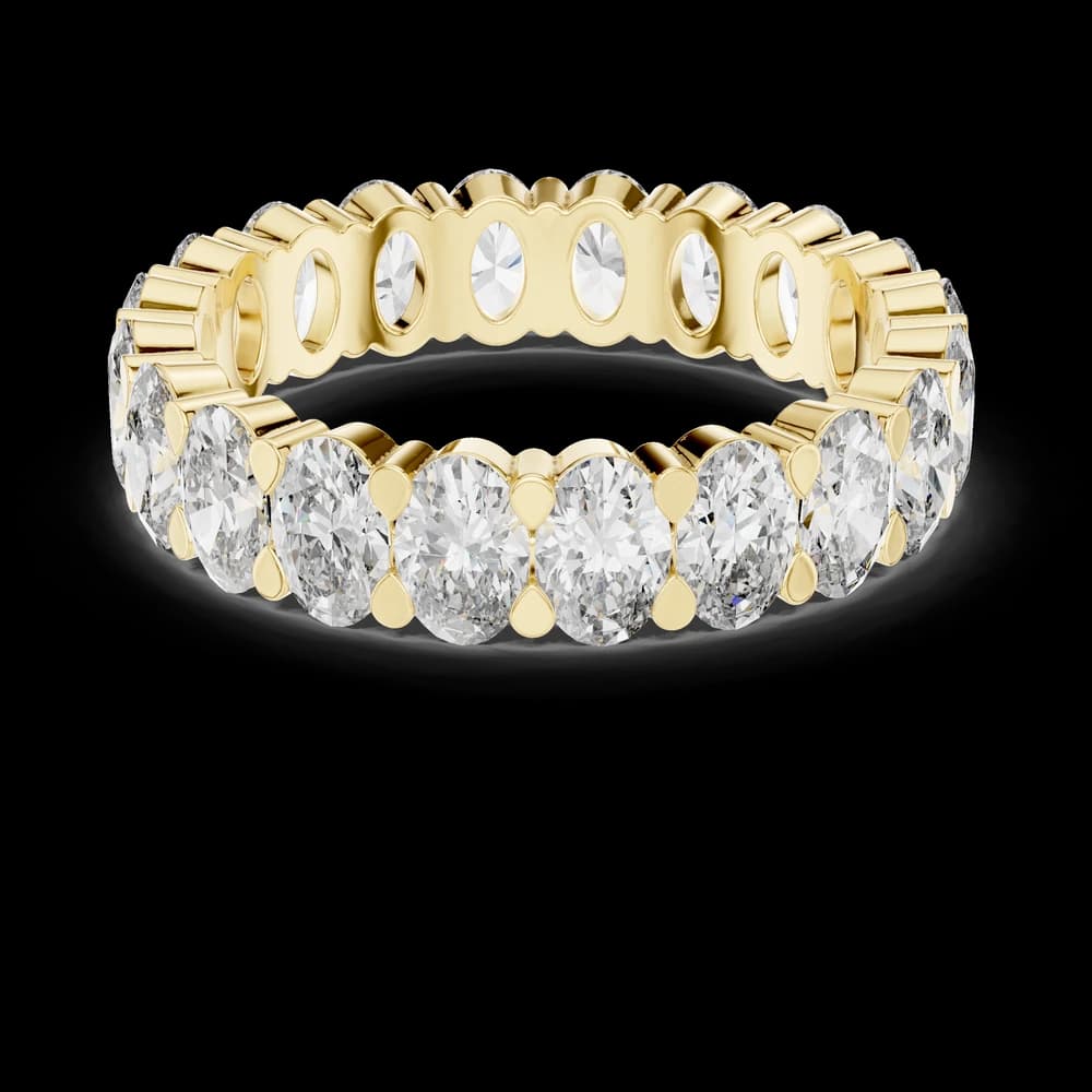 Oval Cut Shared-Prong Diamond Eternity Band - Image 3 Oval Cut Shared-Prong Diamond Eternity Band, view 3 of 6